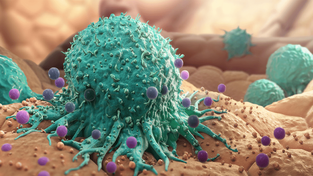 Cancer cells in Human Body multiplying 