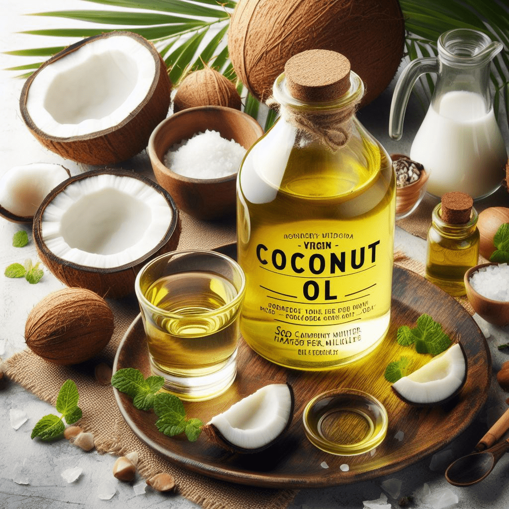 Virgin coconut oil bottle 
