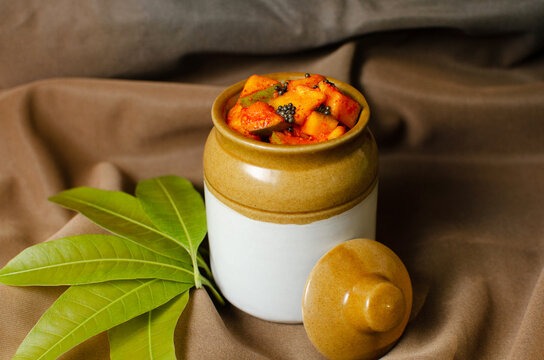 A jar full of Mango pickle